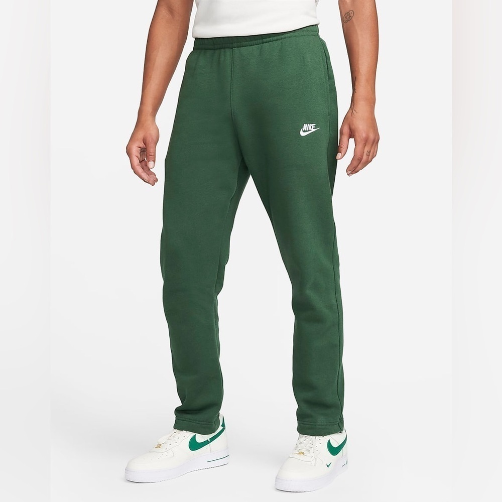 Nike Green Sportswear Essentials Fleece Jogger Pants Small